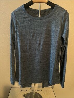 Jockey Women’s Long Sleeve Crewneck Top - Heather Navy